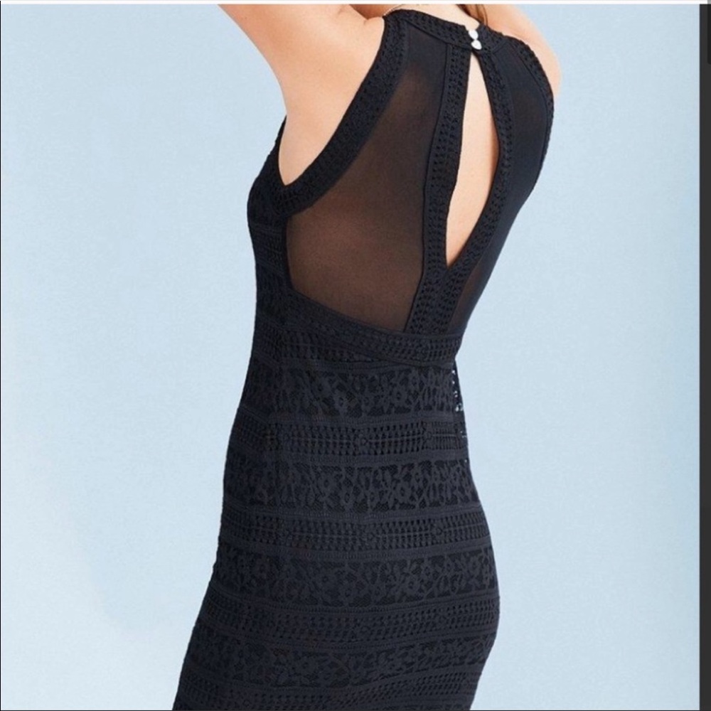NWT Kimichi Blue High Neck Black Lace Back Dress